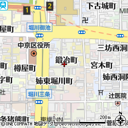 京都府京都市中京区鍛冶町161周辺の地図