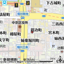 京都府京都市中京区鍛冶町168-3周辺の地図