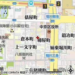 京都府京都市中京区三坊猪熊町南組340周辺の地図