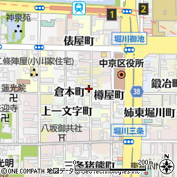 京都府京都市中京区三坊猪熊町南組341周辺の地図