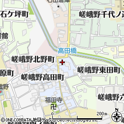 京都府京都市右京区嵯峨野高田町37-20周辺の地図