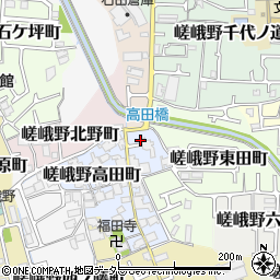 京都府京都市右京区嵯峨野高田町37-22周辺の地図