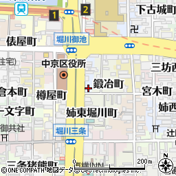 京都府京都市中京区三坊堀川町65周辺の地図