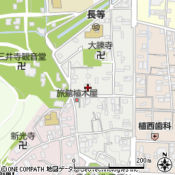 滋賀県大津市三井寺町周辺の地図