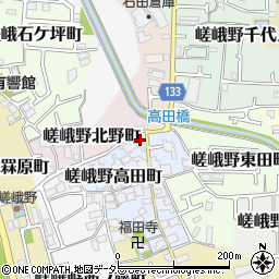 京都府京都市右京区嵯峨野高田町43周辺の地図