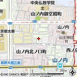 京都府京都市右京区山ノ内大町周辺の地図