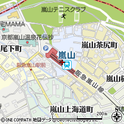 嵐山駅周辺の地図