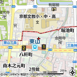 京都府京都市東山区石泉院町周辺の地図