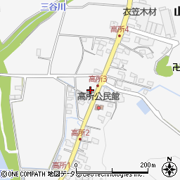 兵庫県宍粟市山崎町高所周辺の地図
