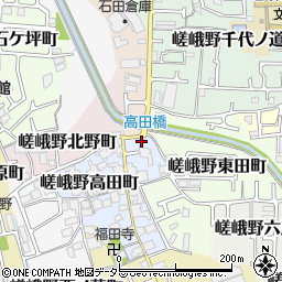 京都府京都市右京区嵯峨野高田町37-5周辺の地図