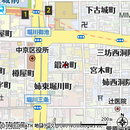 京都府京都市中京区鍛冶町159周辺の地図