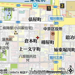 京都府京都市中京区三坊猪熊町南組345周辺の地図