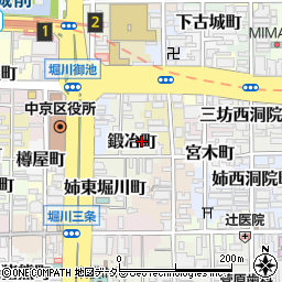 京都府京都市中京区鍛冶町152周辺の地図