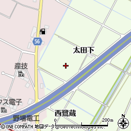 愛知県豊田市和会町太田下周辺の地図