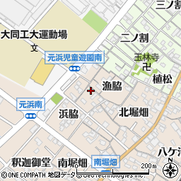 愛知県東海市養父町浜脇18周辺の地図