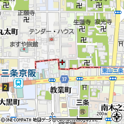 ホテルウィングインターナショナルプレミアム京都三条周辺の地図
