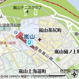 京都府京都市西京区嵐山茶尻町21周辺の地図