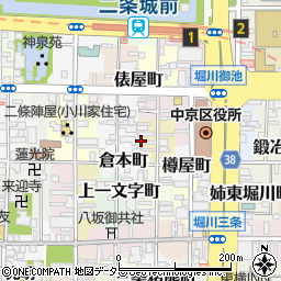 京都府京都市中京区三坊猪熊町南組350周辺の地図