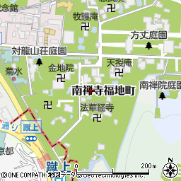 京都府京都市左京区南禅寺福地町周辺の地図