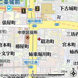 京都府京都市中京区三坊堀川町61周辺の地図