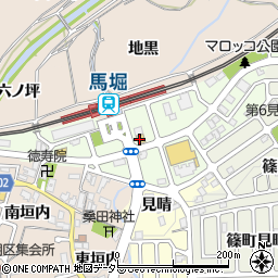 ローソン亀岡馬堀駅前店周辺の地図