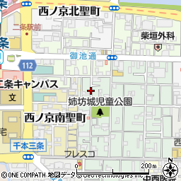 京都府京都市中京区西ノ京勧学院町周辺の地図