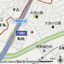 愛知県知立市八橋町町田周辺の地図