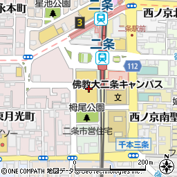ローソンＢｉＶｉ京都二条店周辺の地図