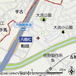 愛知県知立市八橋町（町田）周辺の地図