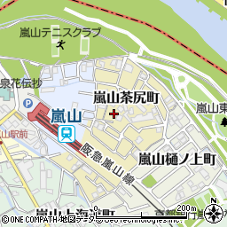 京都府京都市西京区嵐山茶尻町24周辺の地図