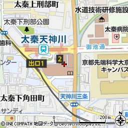 京都市右京区役所周辺の地図