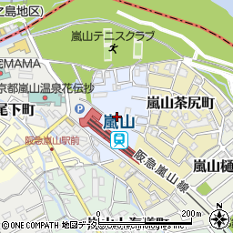 京都府京都市西京区嵐山東一川町周辺の地図