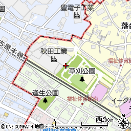 草刈公園トイレ２周辺の地図