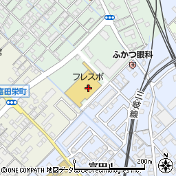 セリアフレスポ四日市富田店周辺の地図