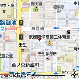 京都府京都市中京区西ノ京南原町周辺の地図