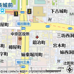 京都府京都市中京区鍛冶町181周辺の地図