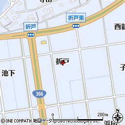 愛知県大府市横根町折戸周辺の地図