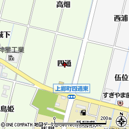 愛知県豊田市上郷町四通周辺の地図