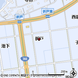 愛知県大府市横根町（折戸）周辺の地図
