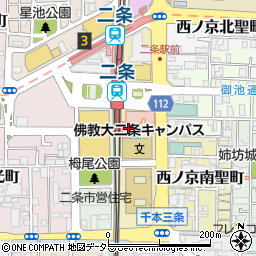京都府京都市中京区西ノ京東栂尾町周辺の地図
