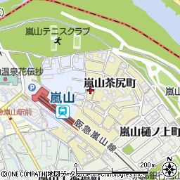 京都府京都市西京区嵐山茶尻町22周辺の地図