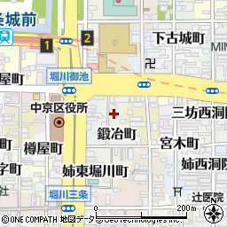 京都府京都市中京区鍛冶町183周辺の地図