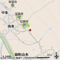 京都府亀岡市篠町山本下口山田周辺の地図