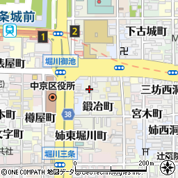 京都府京都市中京区鍛冶町185-1周辺の地図