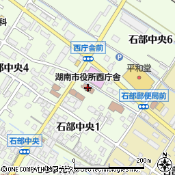 湖南市役所西庁舎周辺の地図