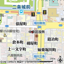 京都府京都市中京区上巴町周辺の地図