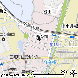 京都府亀岡市三宅町（野々神）周辺の地図