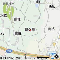 愛知県東海市大田町鎌ケ峰周辺の地図