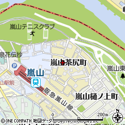 京都府京都市西京区嵐山茶尻町38周辺の地図