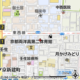 ファミリーマート京都御池通天神店周辺の地図
